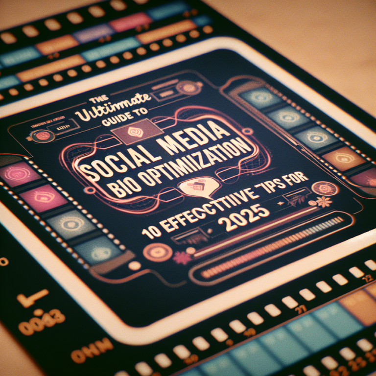 The Ultimate Guide to social media bio optimization: 10 Effective Tips for 2025