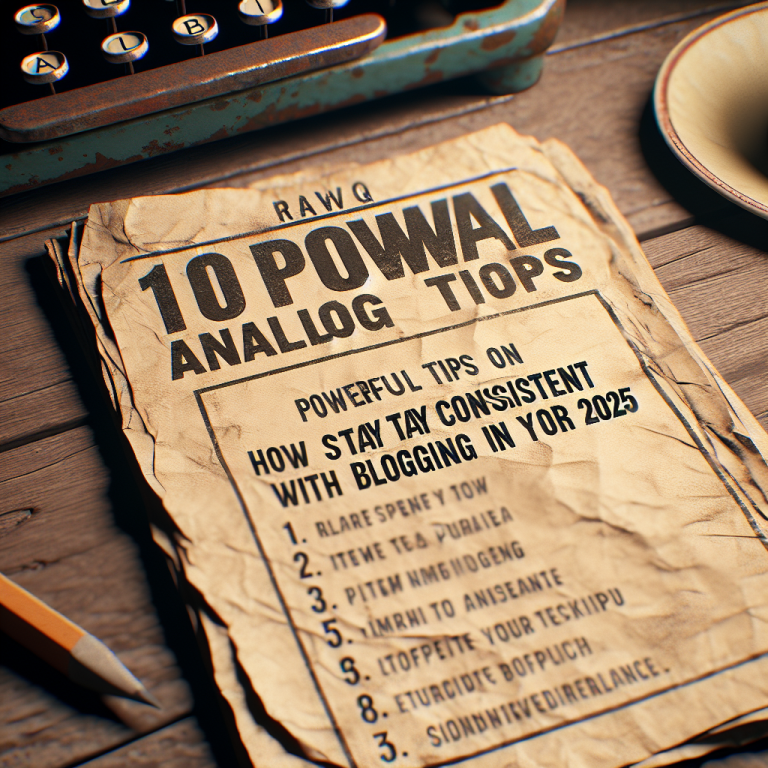10 Powerful Tips on How to Stay Consistent with Blogging in 2025