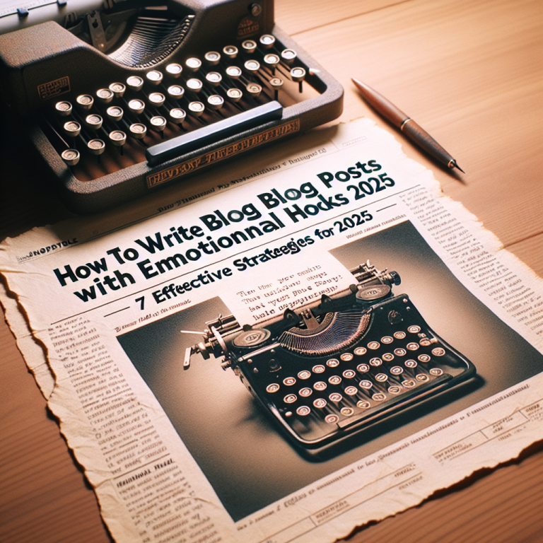 How to Write Blog Posts with Emotional Hooks: 7 Effective Strategies for 2025