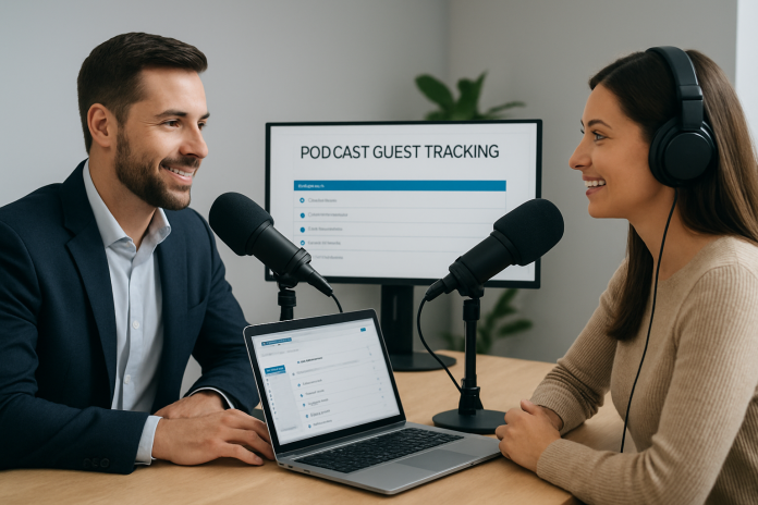 podcast guest tracking software